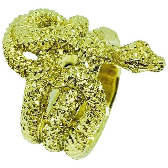 Buccellati 18k Yellow Gold Articulated Coiled Serpent