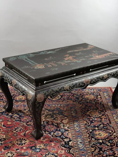 CHINE, XIXème. Table basse rectangulaire... - Lot 568 - Copages Auction Paris