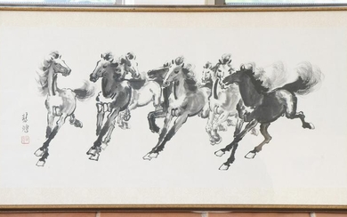 CHINESE INK PAINTING OF HORSES