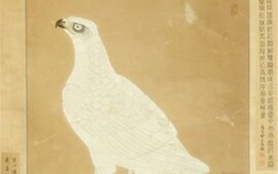 CHINESE PAINTING OF WHITE EAGLE BY LV JI