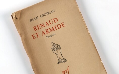 COCTEAU (Jean) Renaud et Armide. 1 vol. in-12 broché. Paris Gallimard 1943. Edition Originale comportant...