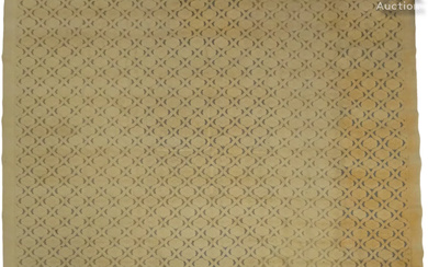 COGOLIN Tapis à fond beige 440 x 370 cm En l'état, Taché...