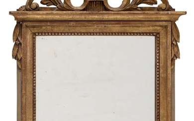 CONTINENTAL GILT MIRROR Late 19th Century Height 34.25". Width 21.25".