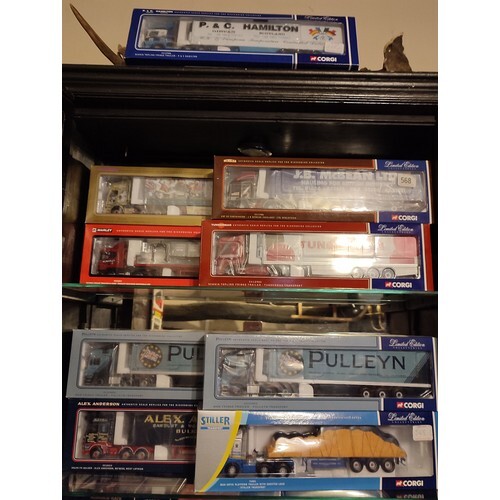 CORGI A COLLECTION OF NINE DIECAST ARTICULATED VEHICLES, 1:5...