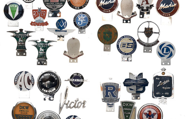 Car badges for various marque owners' and car clubs