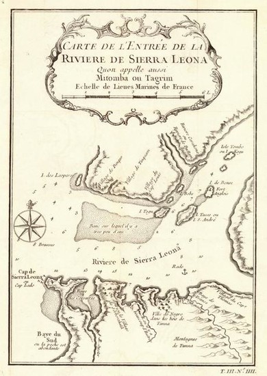 Carte De L'entree De La Riviere De Sierra Leona Quon