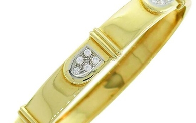 Cartier Diamond Yellow Gold Bangle Bracelet