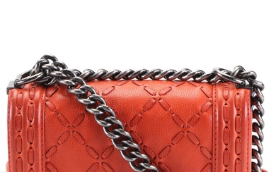 Chanel Small Boy Flap Bag in Whipstitch Caviar Leather