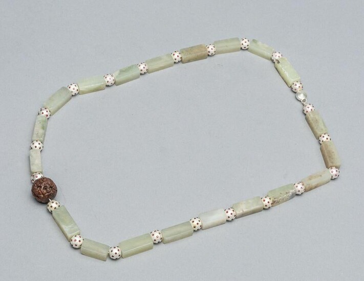 Chinese Export Jade Necklace