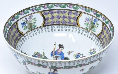 Chinese Famille Rose Hand Painted Bowl Signed