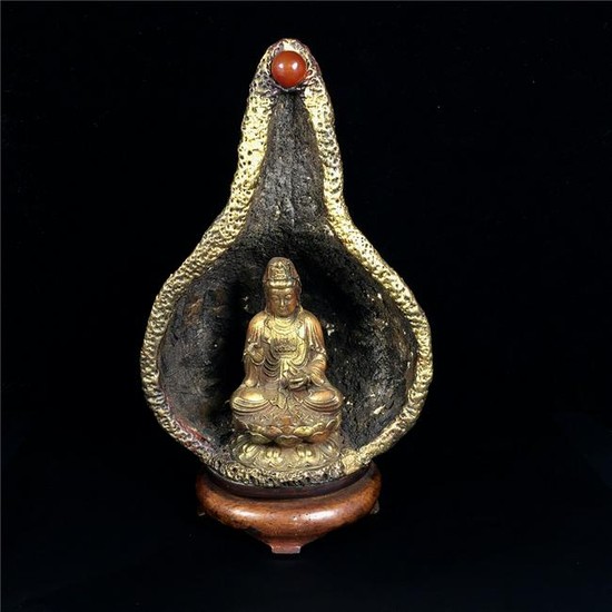 Chinese Gourd and figure of Buddha
