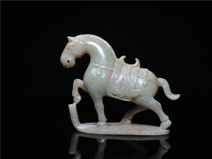 Chinese Hetian Jade Statue - Horse