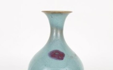 Chinese Jun-Type Pear-Shaped Vase