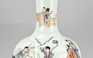 Chinese family rose vase, H 41 cm.