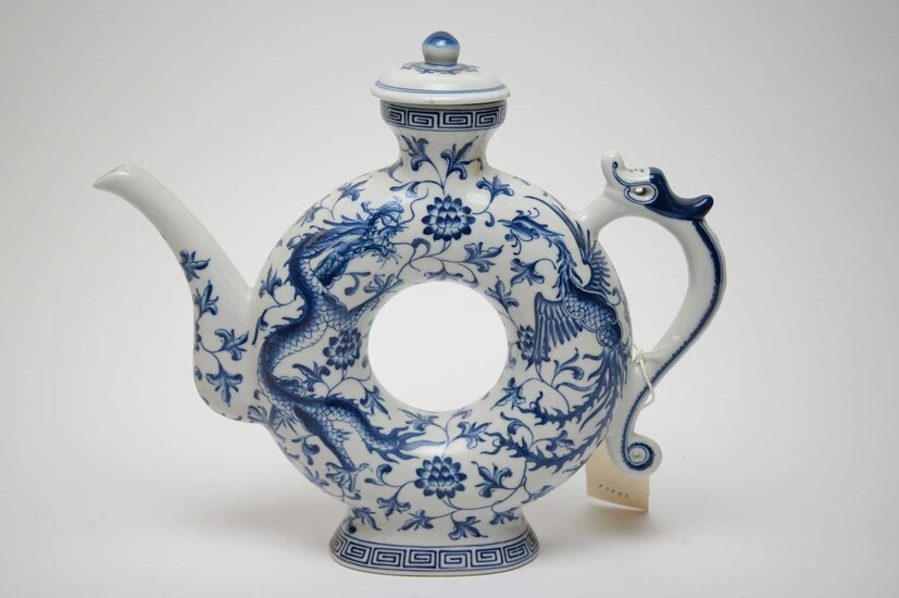 Chinese reproduction blue and white teapot