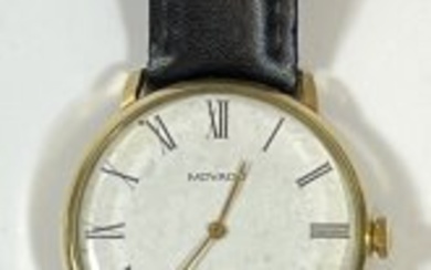 Classic Vintage 14k Yellow Gold Movado Gentlemans Wristwatch