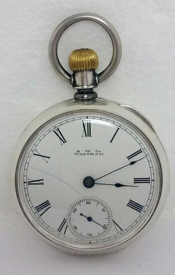 Coin Silver AMERICAN WALTHAM Pocket watch c.1885 size