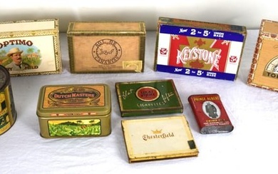 Collection of Early Tobacco Tins