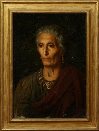 Continental School, "Portrait of a Gray Haired Woman