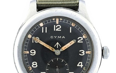Cyma: A World War II Military Wristwatch, signed Cyma, known...
