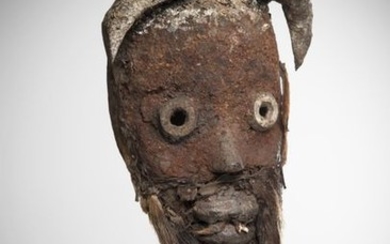 DAN/TOURA, Côte d'Ivoire. Mask with curved frontal horns....