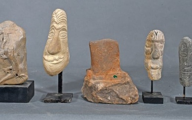 David Marshall & Unknown. Five Natural Stone Carvings.
