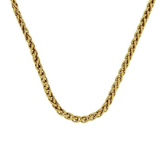 David Yurman 18k Yellow Gold Wheat Chain Necklace 16"