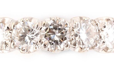 Diamond half band diamond ring