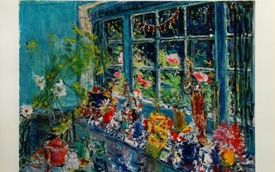 Dimitrie Berea, The Large Window With Flowers, Poster