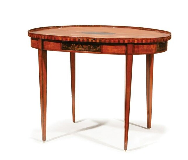Dutch Neoclassical Satinwood Inlaid Center Table