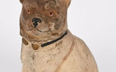 EARLY CERAMIC SEATED DOG