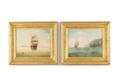 E.K. REDMORE. A PAIR OF 19TH CENTURY OIL ON PANELS depicting...