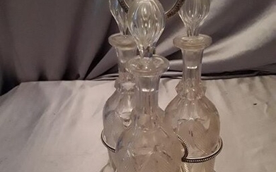 Early Victorian Crystal Decanter Tantalus