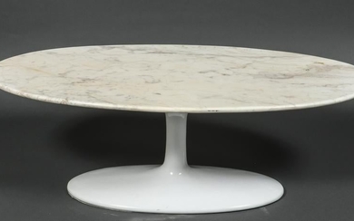 Eero Saarinen Style "Tulip" Oval Top Coffee Table