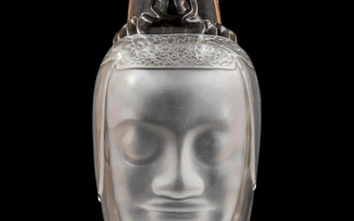 England-Roy Adzak 1927-1987 Daum Nancy Sculpture Buddha Head Signed &...