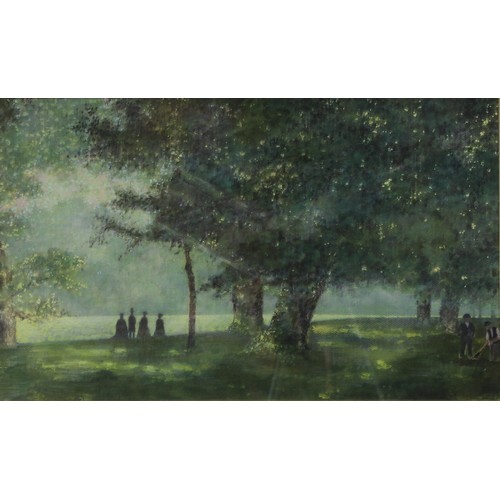 English School (late 20th century) A Walk in the Park, Cambr...