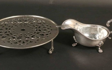 English Silver on Copper Sauceboat