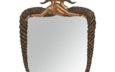 Erte "Narcissism" Bronze Large limited edition wall mirror