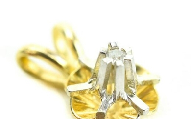 Estate 14kt Yellow Gold & Diamond Necklace Pendant