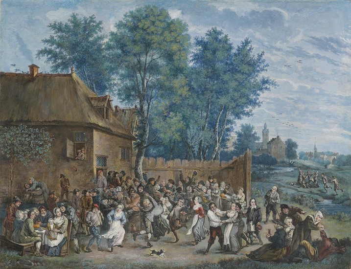FLEMISH SCHOOL, 18TH CENTURY Village Kermesse Scenes after Pieter Bruegel (A Pair). Both...