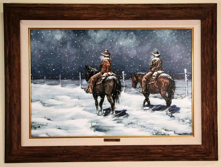 FRAMED DONNY HICKMOTT "TOO COLD TO WHISTLE" GICLEE