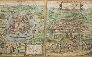 FRANS HOGENBERG Mechelen (1535) / Flanders (1590) "Mexico and Cuzco"