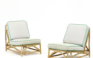 Ficks Reed, Pair of Bamboo Lounge Chairs