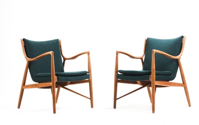 Finn Juhl for Onecollection. Pair of armchairs, model 45 (2)