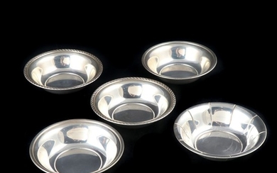 Five Preisner Silver Co. Sterling Silver Bowls, Mid-20th Century