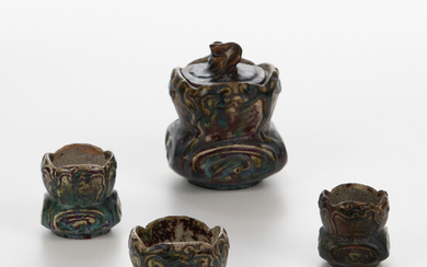 Four Art Nouveau Ceramic Vessels Attributed to Pierre-Adrien Dalpayrat