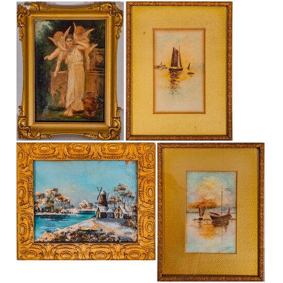 Four Framed Decorative Paintings