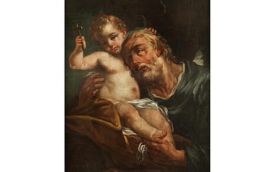 Francesco Trevisani, 1656 Capodistria – 1746 Rom, JOSEPH MIT DEM JESUSKIND