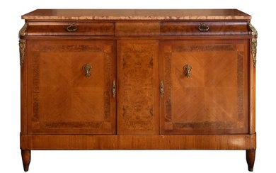 French Louis XVI Style Marble Top Sideboard