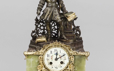 French, bronze figural pendulum, 2